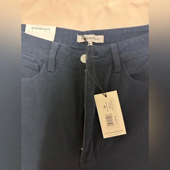 WeWoreWhat, High rise twill denim dad jeans. - Picture 7 of 11